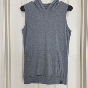 Fast & Furious by Affliction Sleeveless Hoodie Tank Top Gray Casual Streetwear S